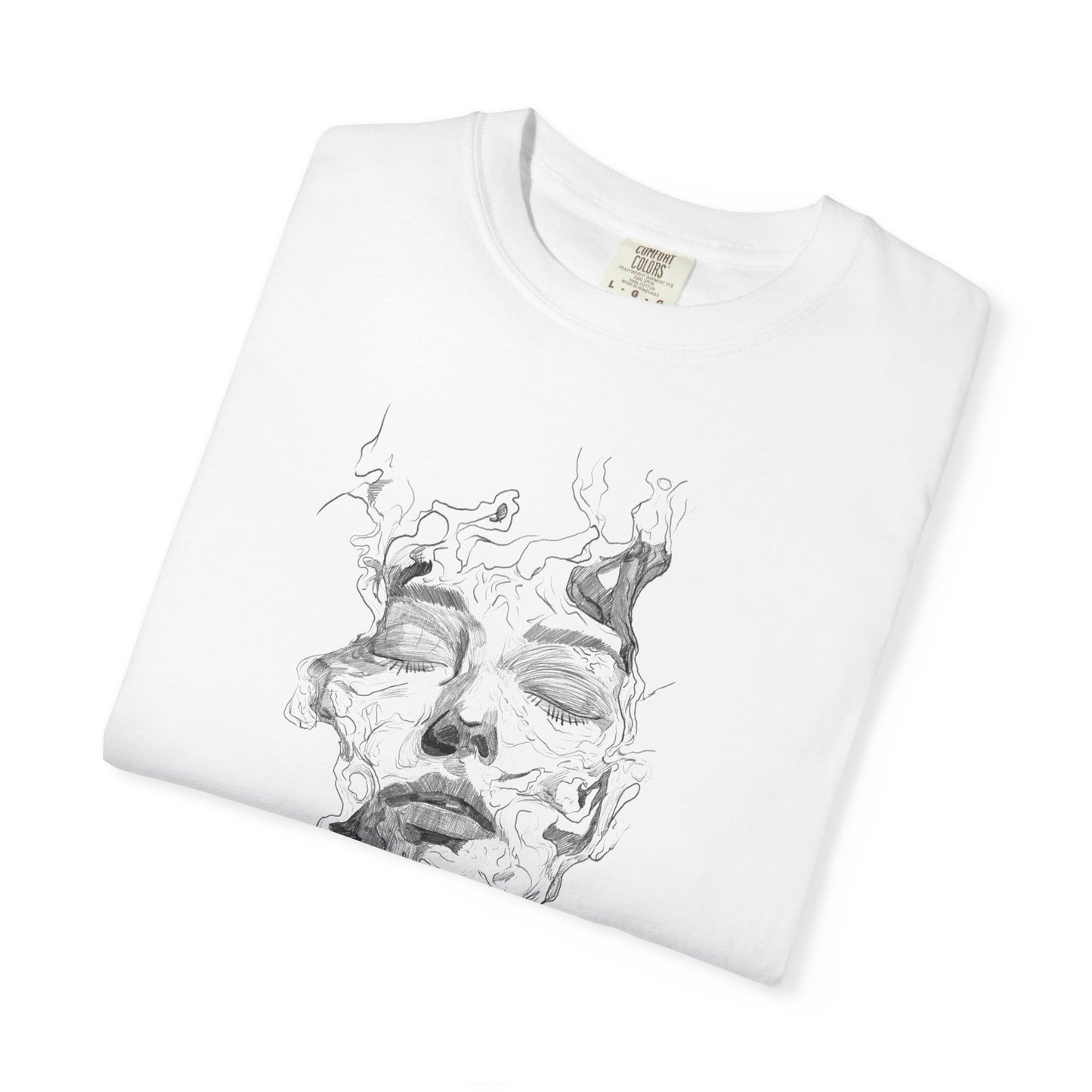 Artistic Face Print Unisex T-Shirt, Stylish Graphic Tee, Casual Wear, Gift for Art Lovers, Summer Fashion, Unique Art Shirt