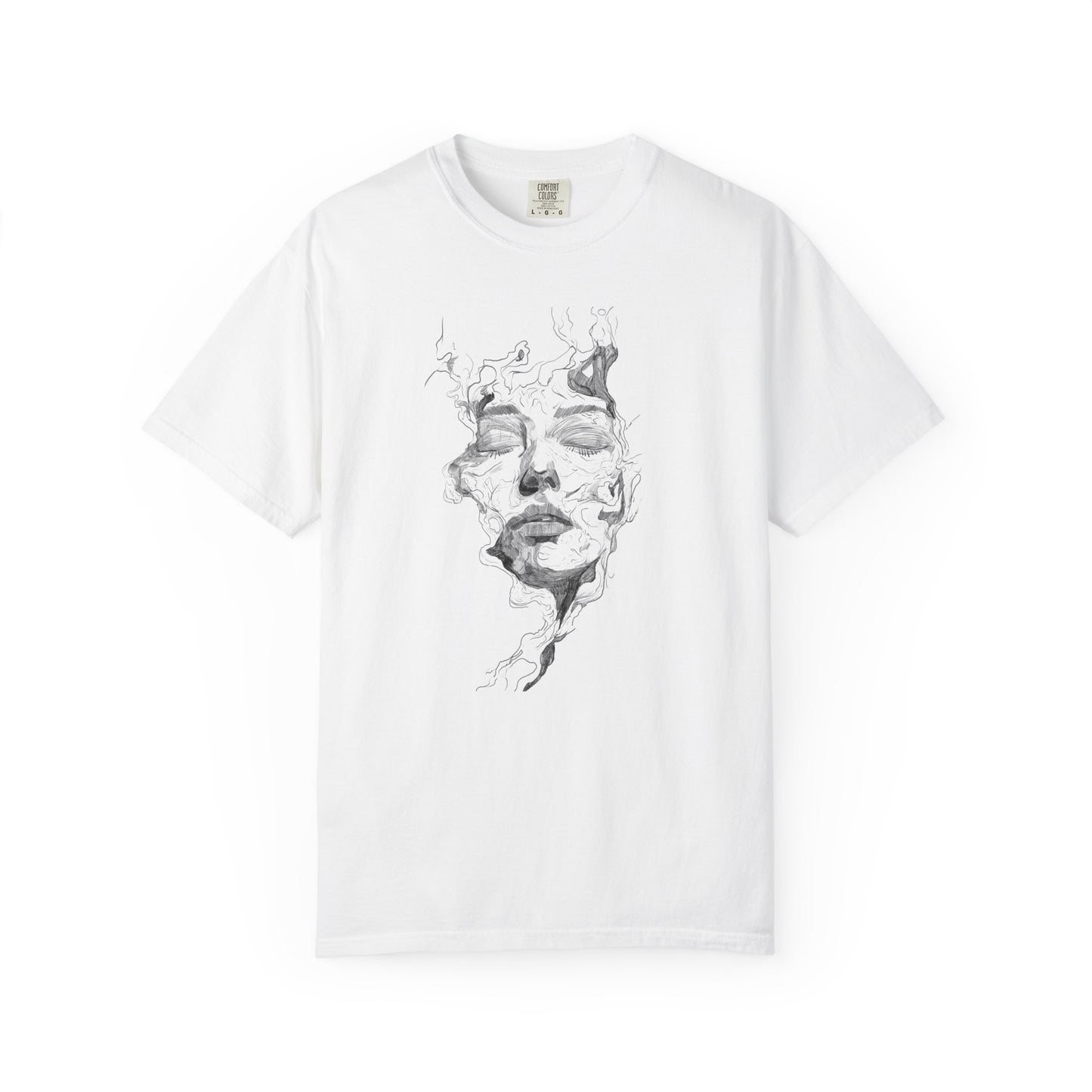 Artistic Face Print Unisex T-Shirt, Stylish Graphic Tee, Casual Wear, Gift for Art Lovers, Summer Fashion, Unique Art Shirt