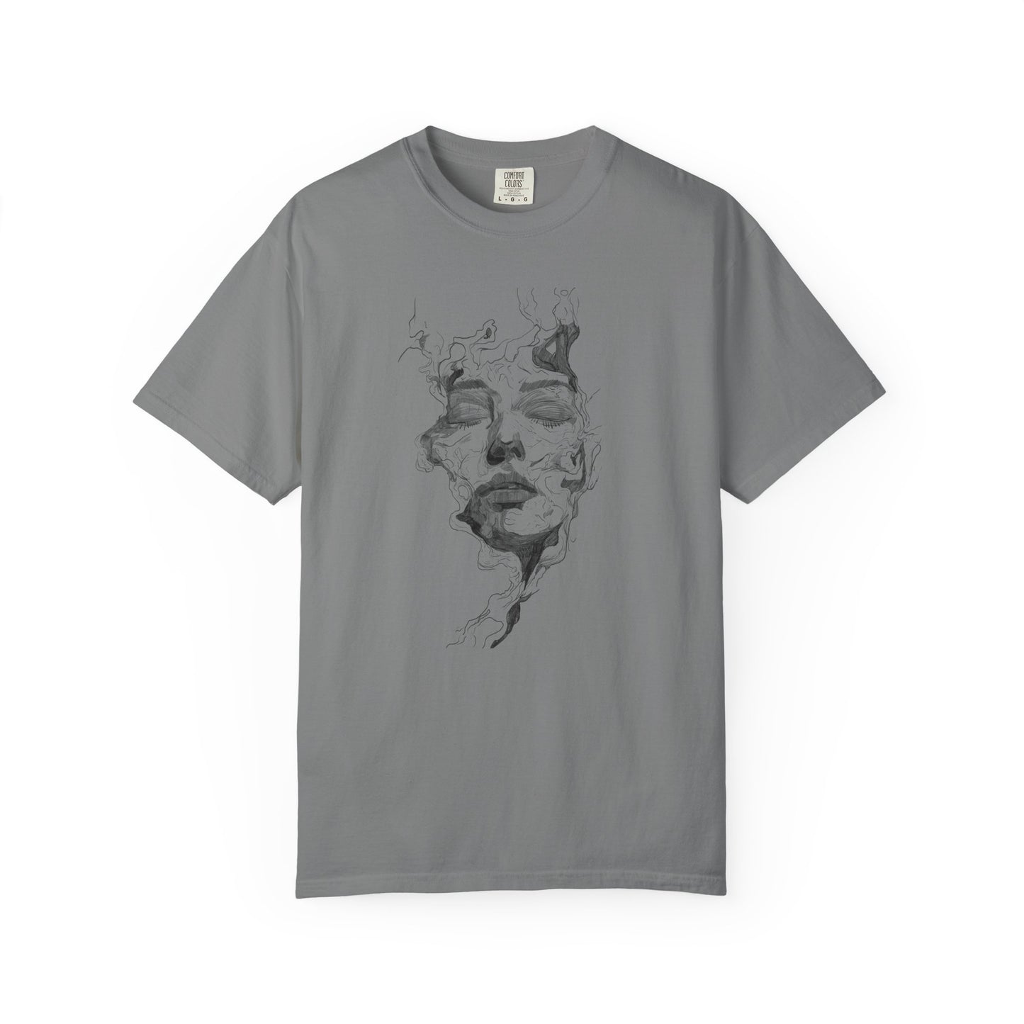 Artistic Face Print Unisex T-Shirt, Stylish Graphic Tee, Casual Wear, Gift for Art Lovers, Summer Fashion, Unique Art Shirt