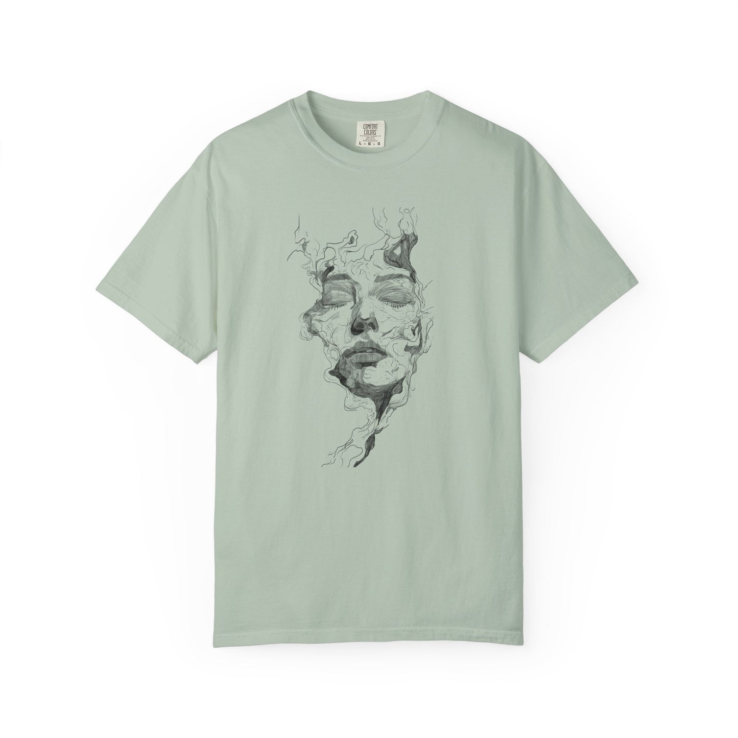 Artistic Face Print Unisex T-Shirt, Stylish Graphic Tee, Casual Wear, Gift for Art Lovers, Summer Fashion, Unique Art Shirt
