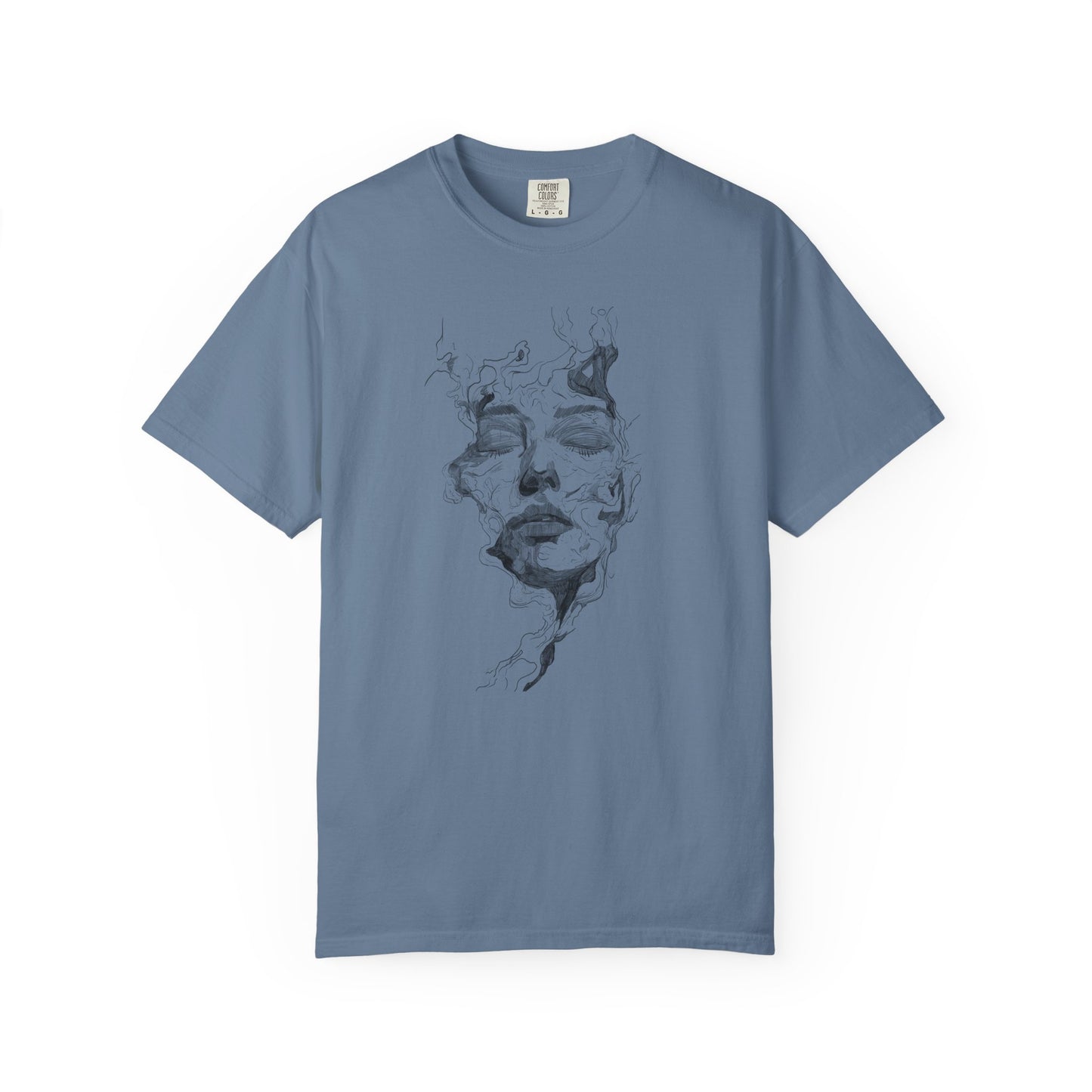 Artistic Face Print Unisex T-Shirt, Stylish Graphic Tee, Casual Wear, Gift for Art Lovers, Summer Fashion, Unique Art Shirt